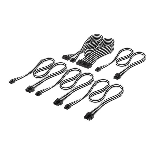 CORSAIR Elite Premium Type-5 Black / White Power Supply Cable Starter Kit
