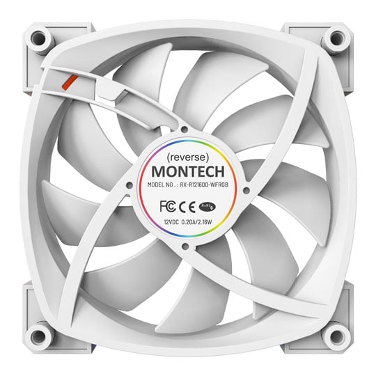 Montec RX120 PWM White 120mm Reversible ARGB PWM Triple Fan Pack : image 4