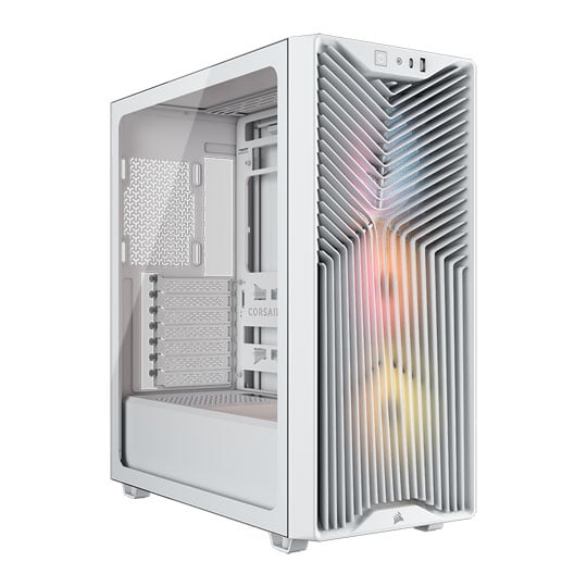 CORSAIR 3200D RS ARGB White Mid Tower Tempered Glass PC Case
