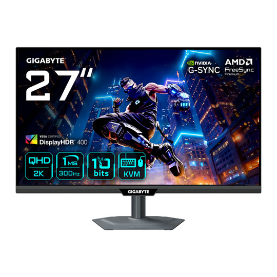 Open Box Gigabyte M27Q3 27" QHD 300Hz SS IPS G-Sync Compatible Gaming Monitor Open Box Gigabyte M27Q3 27" QHD 300Hz SS IPS G-Sync Compatible Gaming Monitor