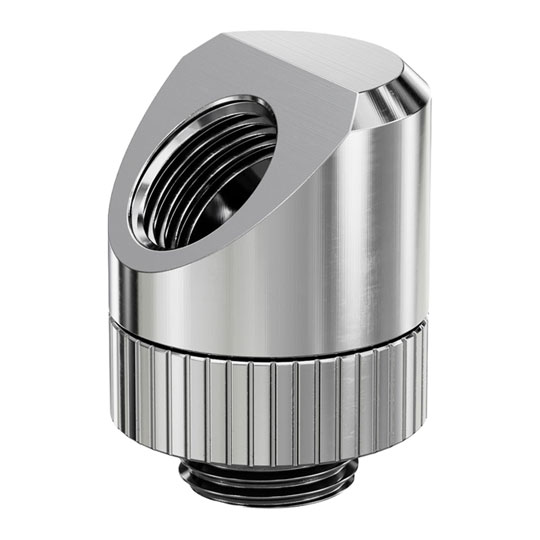 EK-Quantum Torque Rotary 45° Adapter Fitting - Nickel EK-Quantum Torque Rotary 45° Adapter Fitting - Nickel