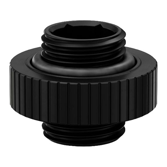 EK-Quantum Torque 7mm Static Male / Male Extender - Black EK-Quantum Torque 7mm Static Male / Male Extender - Black