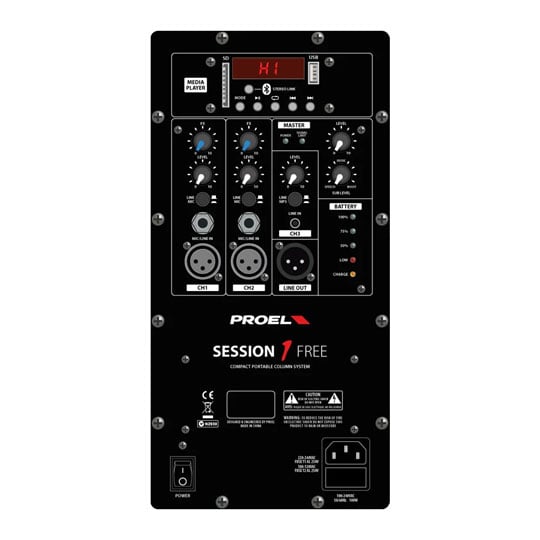 (Open Box) Proel Session1 Free Compact Column PA System Including Battery