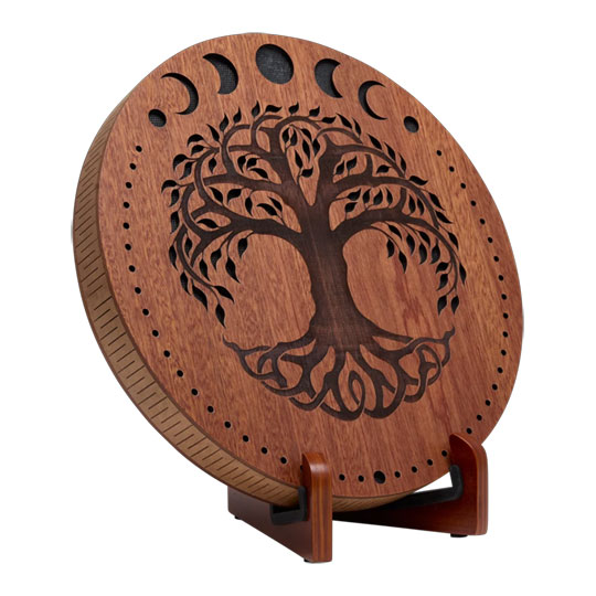 Mein Sonic Energy 10" Rain Disk, Stream Sound, Moon Phases & Tree of Life Carving Mein Sonic Energy 10" Rain Disk, Stream Sound, Moon Phases & Tree of Life Carving