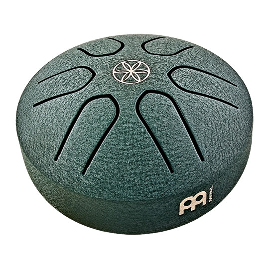 Meinl Sonic Energy 3" Pocket Steel Tongue Drum, A Major, 6 notes, 440 Hz, Dark Green, Germ of Life Meinl Sonic Energy 3" Pocket Steel Tongue Drum, A Major, 6 notes, 440 Hz, Dark Green, Germ of Life