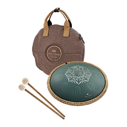 Meinl Sonic Energy 16" Octave Steel Tongue Drum, F Major, 9 Notes, 432 Hz, Dark Green Meinl Sonic Energy 16" Octave Steel Tongue Drum, F Major, 9 Notes, 432 Hz, Dark Green