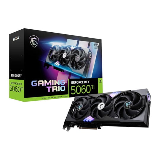 MSI NVIDIA GeForce RTX 5060 Ti 8GB GAMING TRIO OC Blackwell Graphics Card