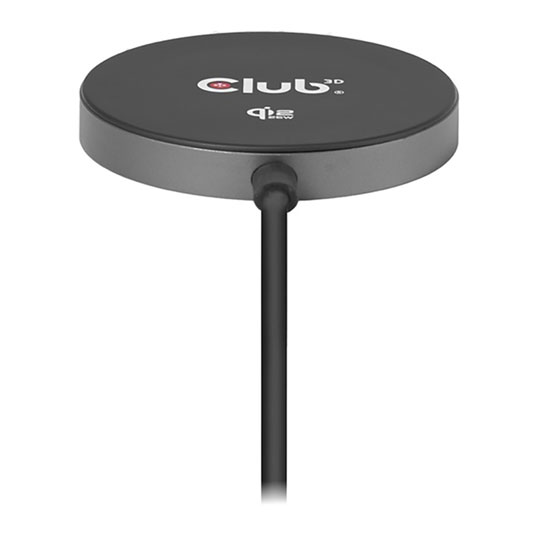 Club3D 25W Wireless Charger Qi 2.2 MagSafe Compatible Magnetic Pad - Black Club3D 25W Wireless Charger Qi 2.2 MagSafe Compatible Magnetic Pad - Black