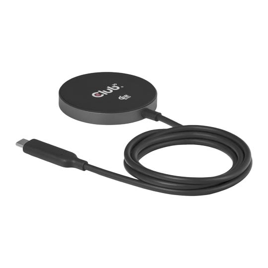 Club3D 25W Wireless Charger Qi 2.2 MagSafe Compatible Magnetic Pad - Black : image 3
