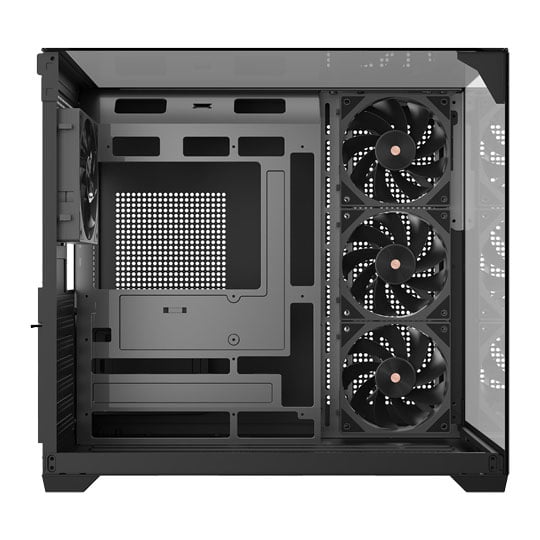 Powercool Pure Black Dual Chamber Mid Tower Tempered Glass Chassis