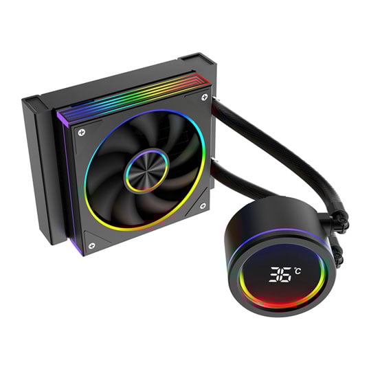 CiT Pro Saturn 120mm Black CPU Liquid Cooler With Display CiT Pro Saturn 120mm Black CPU Liquid Cooler With Display
