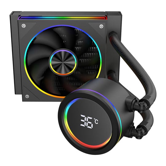 CiT Pro Saturn 120mm Black CPU Liquid Cooler With Display CiT Pro Saturn 120mm Black CPU Liquid Cooler With Display