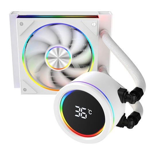 CiT Pro Saturn 120mm White CPU Liquid Cooler With Display CiT Pro Saturn 120mm White CPU Liquid Cooler With Display