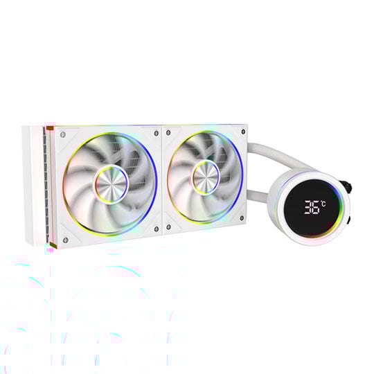 CiT Pro Saturn 240mm White CPU Liquid Cooler With Display CiT Pro Saturn 240mm White CPU Liquid Cooler With Display