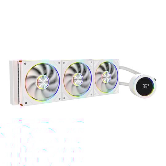 CiT Pro Saturn 360mm White CPU Liquid Cooler With Display CiT Pro Saturn 360mm White CPU Liquid Cooler With Display