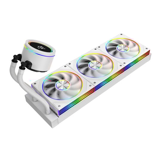 CiT Pro Saturn 360mm White CPU Liquid Cooler With Display CiT Pro Saturn 360mm White CPU Liquid Cooler With Display