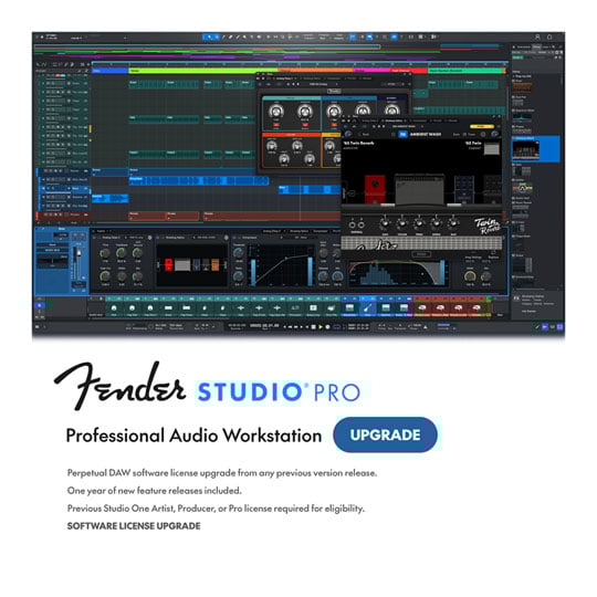 Fender Studio Pro Upgrade DAW Recording Software Perpetual License