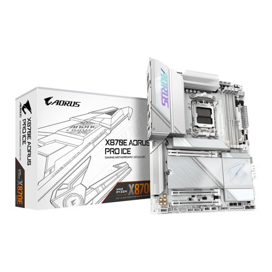 Refurbished Gigabyte AMD X870E AORUS PRO ICE AM5 DDR5 PCIe 5.0 ATX Motherboard Refurbished Gigabyte AMD X870E AORUS PRO ICE AM5 DDR5 PCIe 5.0 ATX Motherboard