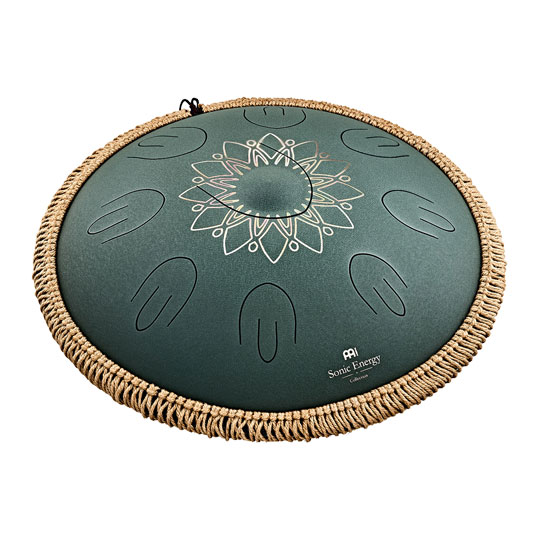 Meinl Sonic Energy 16" Octave Steel Tongue Drum, F# Minor, 9 Notes, 432 Hz, Dark Green Meinl Sonic Energy 16" Octave Steel Tongue Drum, F# Minor, 9 Notes, 432 Hz, Dark Green