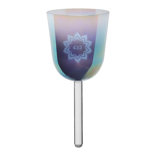 Meinl Sonic Energy 5.5" Essence Crystal Singing Bowl, 432 Hz, Slate Blue, Lotus Flower : image 2