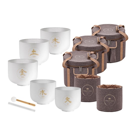 Meinl Sonic Energy 5-piece TCM Crystal Singing Bowl Elements Set
