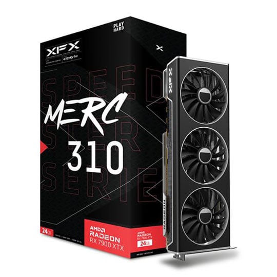 Refurbished XFX AMD Radeon RX 7900 XTX Speedster MERC 310 Black Edition 24GB Graphics Card Refurbished XFX AMD Radeon RX 7900 XTX Speedster MERC 310 Black Edition 24GB Graphics Card