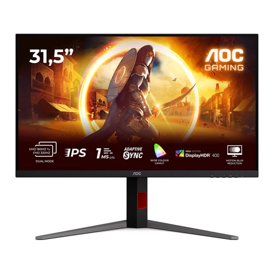 AOC U32G4U 31.5" UHD 160Hz / FHD 320Hz Dual Mode G-Sync Compatible Fast-IPS Gaming Monitor