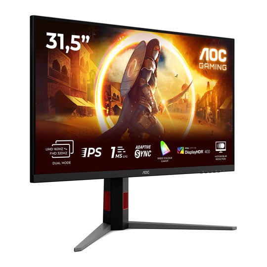 AOC U32G4U 31.5" UHD 160Hz / FHD 320Hz Dual Mode G-Sync Compatible Fast-IPS Gaming Monitor