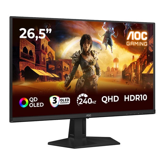 AOC Q27G41ZDF 26.5" QHD 240Hz G-Sync Compatible QD-OLED Gaming Monitor