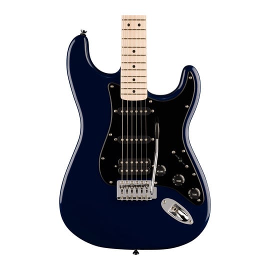 Squier Sonic Stratocaster HSS, Maple Fingerboard, Black Pickguard, Midnight Blue Squier Sonic Stratocaster HSS, Maple Fingerboard, Black Pickguard, Midnight Blue