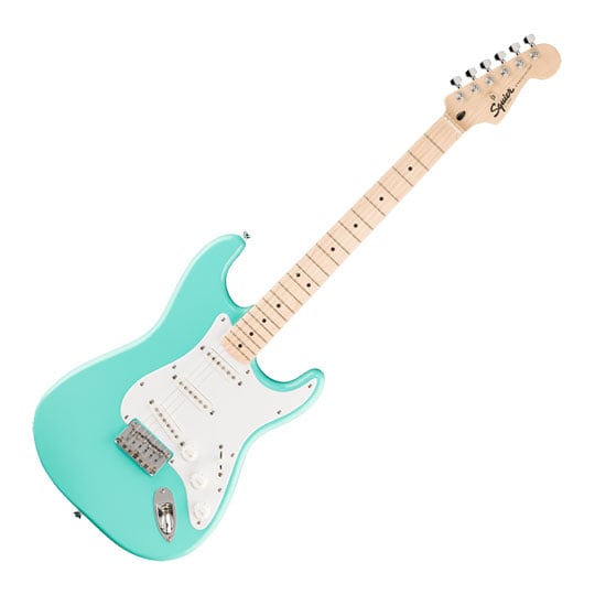 Squier Sonic Stratocaster HT, Maple Fingerboard, White Pickguard, Sea Foam Green Squier Sonic Stratocaster HT, Maple Fingerboard, White Pickguard, Sea Foam Green