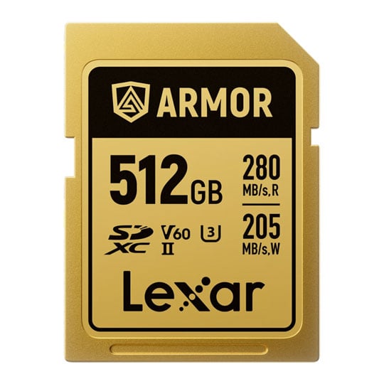 Lexar Armor Gold Stainless Steel SDXC Card 512GB Lexar Armor Gold Stainless Steel SDXC Card 512GB