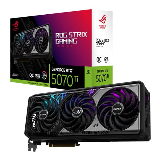 Refurbished ASUS ROG STRIX NVIDIA GeForce RTX 5070 Ti OC Blackwell Graphics Card