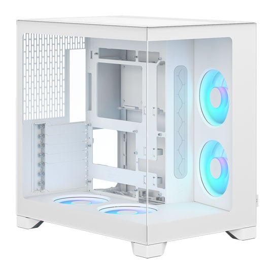 Fractal Pop 2 Vision White RGB Dual Chamber Mid Tower Tempered Glass PC Case