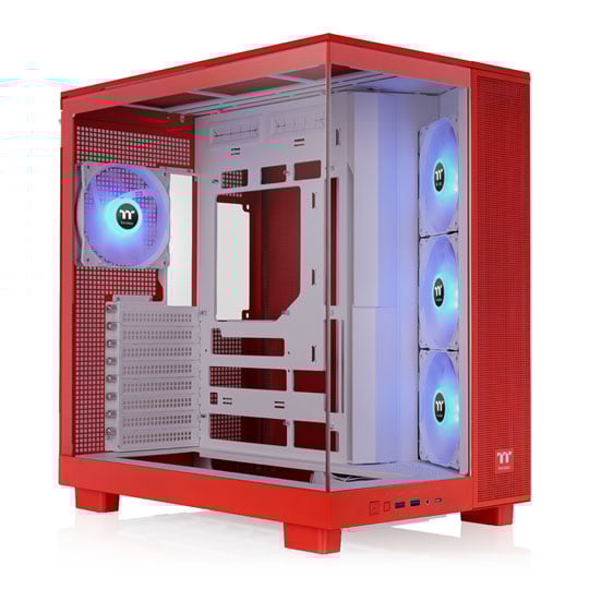 Thermaltake View 380 XL TG ARGB Flaming Orange Mid Tower Dual Chamber Tempered Glass PC Gaming Case