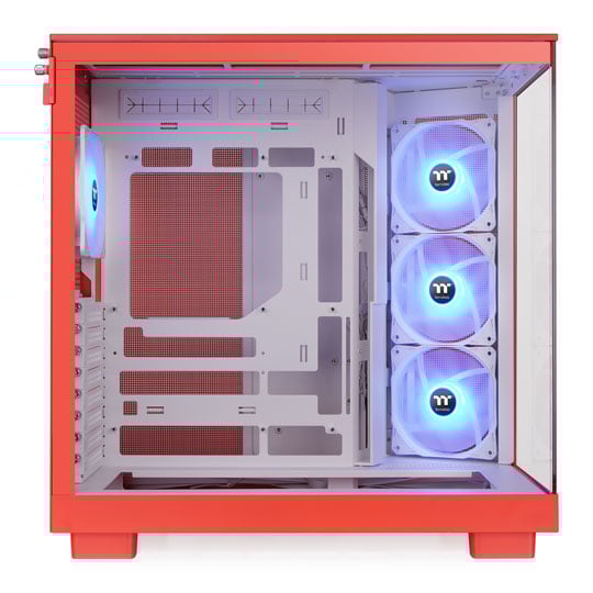 Thermaltake View 380 XL TG ARGB Flaming Orange Mid Tower Dual Chamber Tempered Glass PC Gaming Case