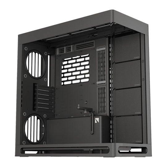 Open Box HAVN HS420 Black Hybrid Dual Chamber Mid Tower Tempered Glass Chassis