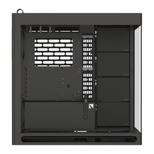 Open Box HAVN HS420 Black Hybrid Dual Chamber Mid Tower Tempered Glass Chassis