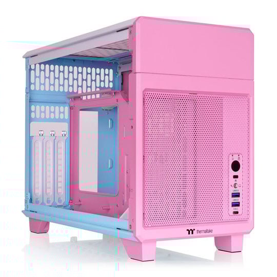 Open Box Thermaltake TR100 Bubble Pink Mini Tower mITX PC Gaming Case