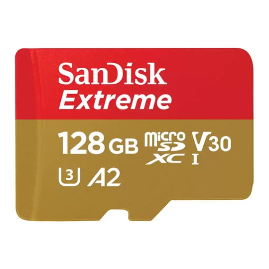 SanDisk Extreme 128GB A2 V30 microSDXC UHS-I SD Card