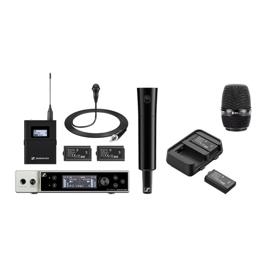 Sennheiser EW-DX SK / SKM-S Base Set (U1/5) + MMD835 + ME2 plus EWD Charging Kit and Batteries Sennheiser EW-DX SK / SKM-S Base Set (U1/5) + MMD835 + ME2 plus EWD Charging Kit and Batteries