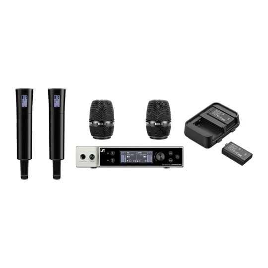Sennheiser EW-DX EM (U1/5) Receiver, EW-DX SKM (U1/5) Transmitters with MMD 835 and charge kit Sennheiser EW-DX EM (U1/5) Receiver, EW-DX SKM (U1/5) Transmitters with MMD 835 and charge kit