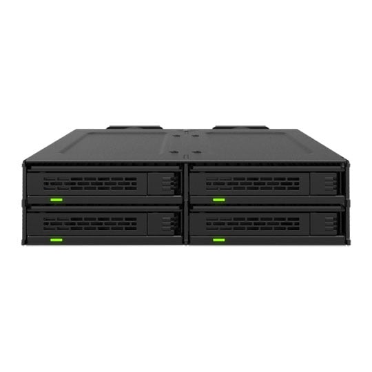 ExpressCage MB324V4P-B 4 Bay U.2/U.3 Hot-Swap Mobile Rack Enclosure for 5.25" External Bay