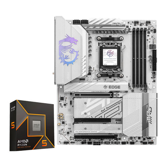 AMD Ryzen 5 9600X Processor + MSI B850 EDGE TI WIFI Motherboard Bundle