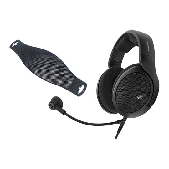 Sennheiser HD 560S Headphones with HD500 Boom Arm Mic and Capra Audio Comfort Strap