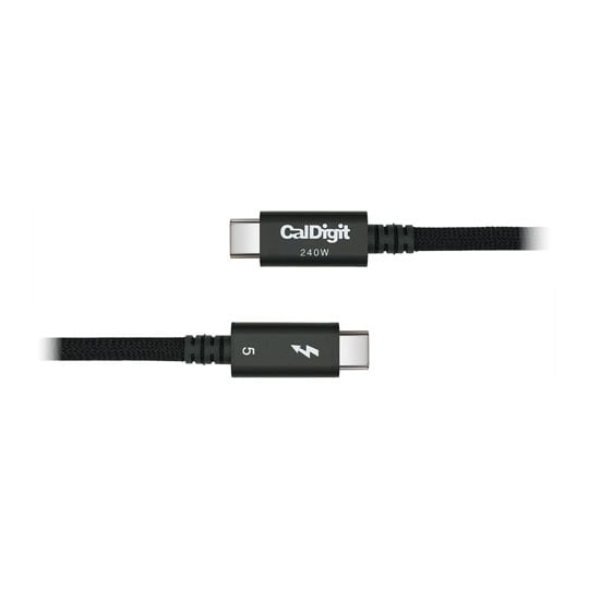 CalDigit 1 Metre Thunderbolt 5 Pro Cable (120Gbps 240W PD) Black USB-C to USB-C Cable : image 3