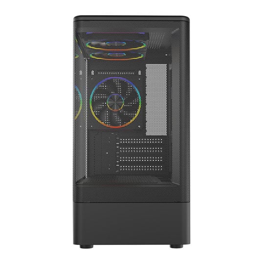 CiT F3 Mesh Tempered Glass Black Micro-ATX Tower Gaming Case : image 3