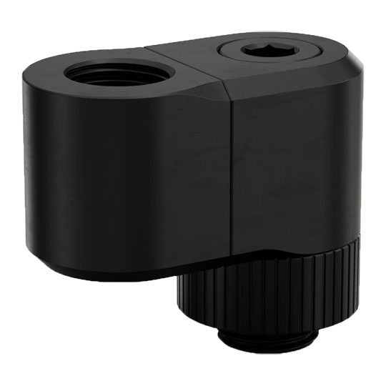 EK-Quantum Torque Rotary Offset 21 Black Adapter