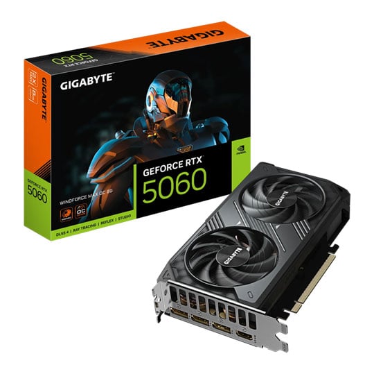 Gigabyte NVIDIA GeForce RTX 5060 WINDFORCE MAX OC 8GB Blackwell Graphics Card