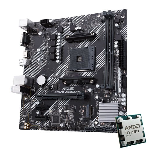 AMD Ryzen 5 Pro 5655G OEM Processer + ASUS A520M-K Motherboard Bundle AMD Ryzen 5 Pro 5655G OEM Processer + ASUS A520M-K Motherboard Bundle